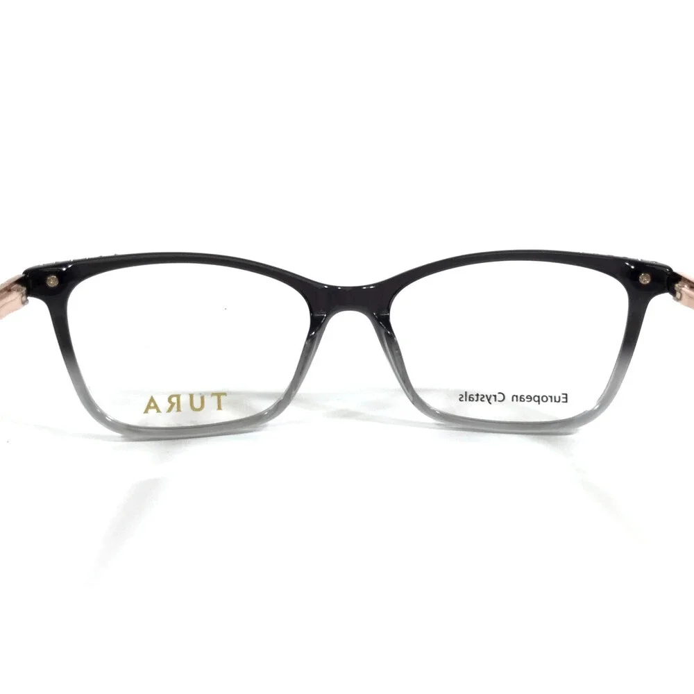 Tura Brilliance Eyeglasses Frames TE271 GRY Gray Gradient w/ Swarovski 53-16-140